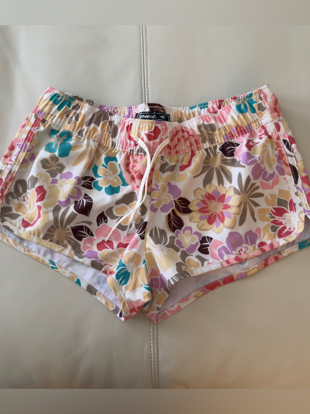 O'Neill Floral Swim shorts in Pink, Purple & Cream